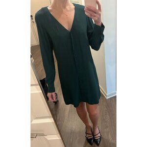 Madewell Emerald Green Button Down Shift Dress